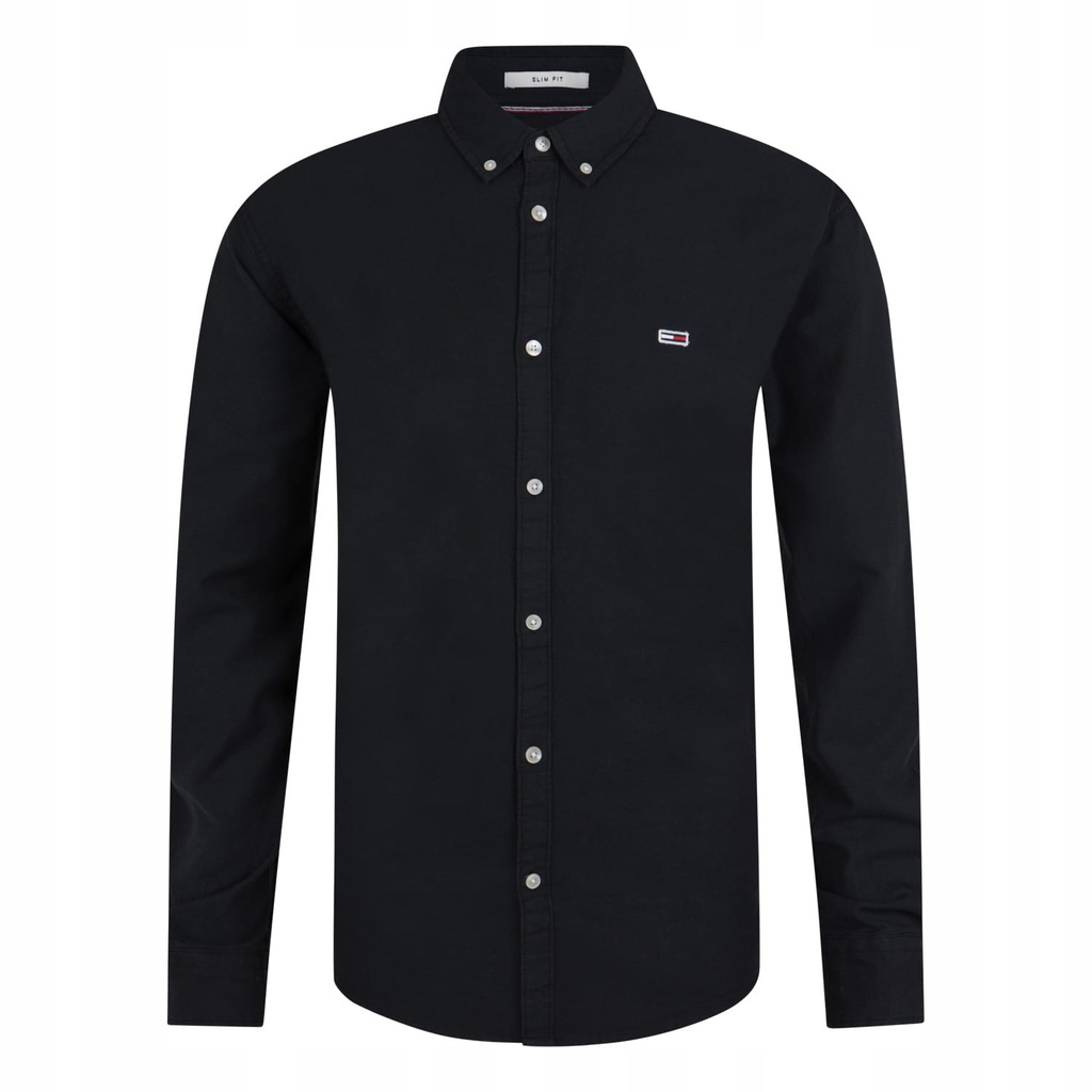 KOSZULA MĘSKA TOMMY JEANS SLIM FIT CZARNA OXFORD S