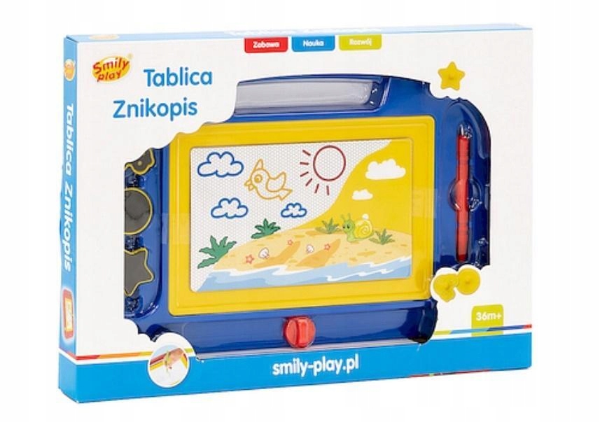 TABLICA ZNIKOPIS NIEBIESKA, SMILY PLAY