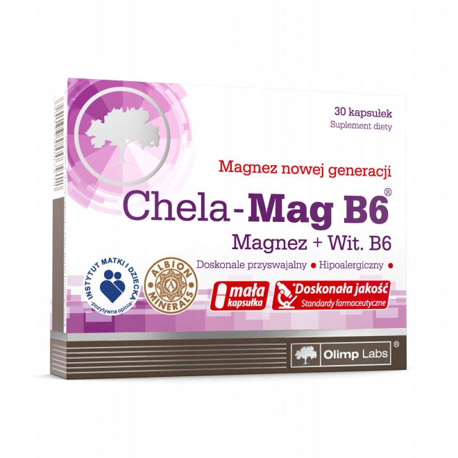 Olimp Chela Mag B6 Ashwagandha Żeń szeń 30 tablete