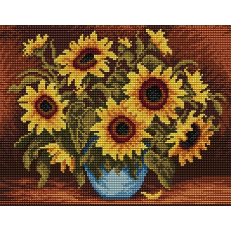 Kanwa z nadrukiem - Słoneczniki L. Rybica (94019)