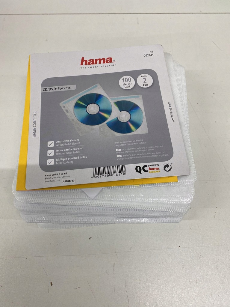 Купить Карманы для компакт-дисков Hama, 100 шт.: отзывы, фото, характеристики в интерне-магазине Aredi.ru