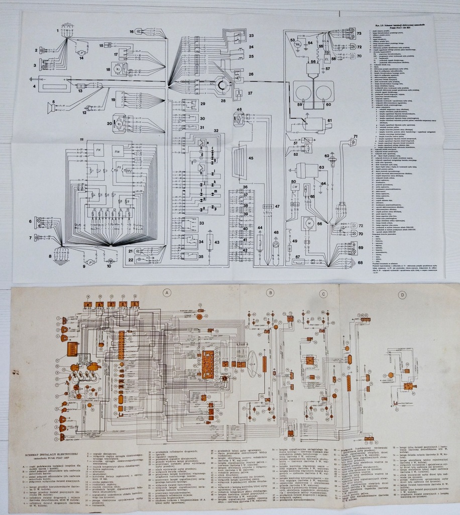 Schemat Instalacji Elektrycznej Fiat Fso - 8033619944 - Oficjalne Archiwum Allegro