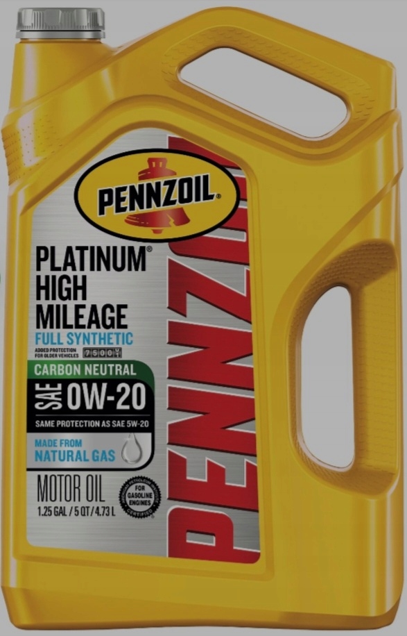 Pennzoil Platinum Full Synthetic High Mileage 0W20