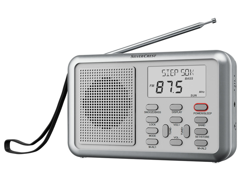 RADIO MAŁE PRZENOŚNE 4-PASMOWE WYŚWIETLACZ LCD