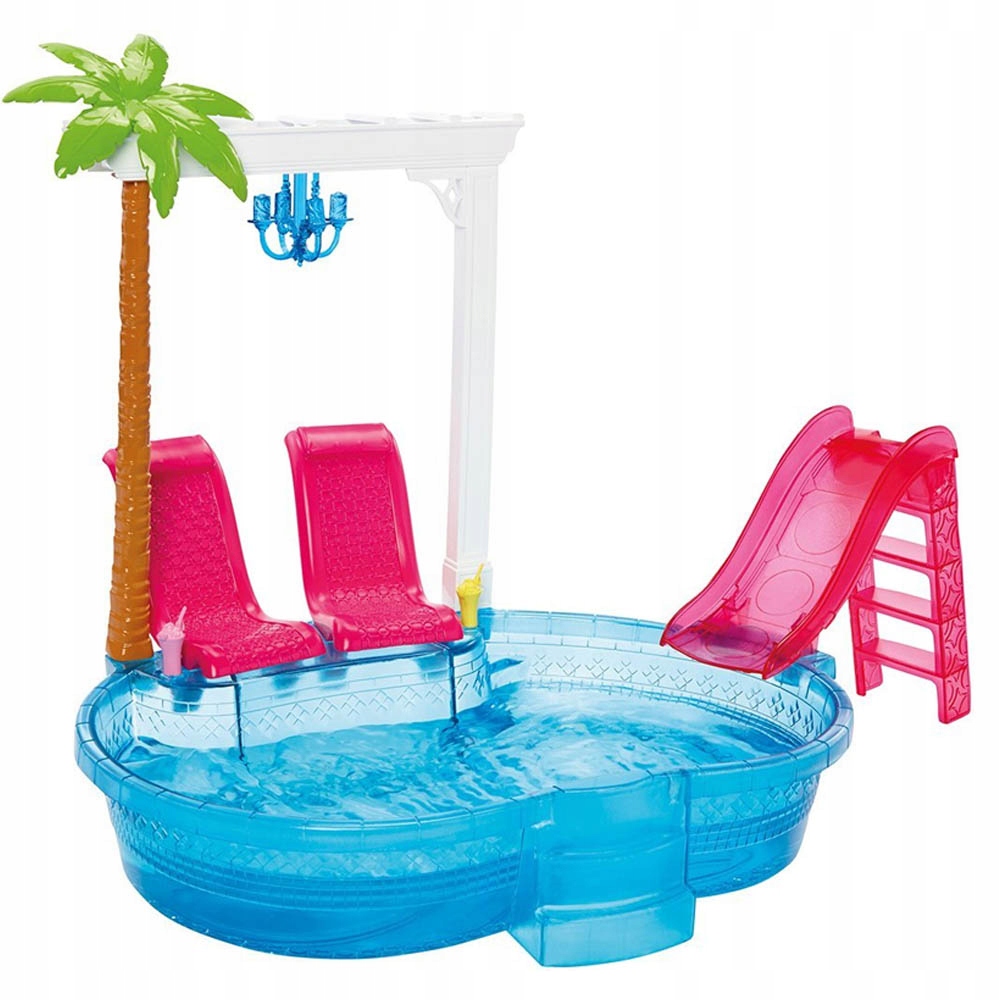 Barbie Basen dla Lalek Ze Zjeżdżalnią DGW22 - 8315089716 - oficjalne