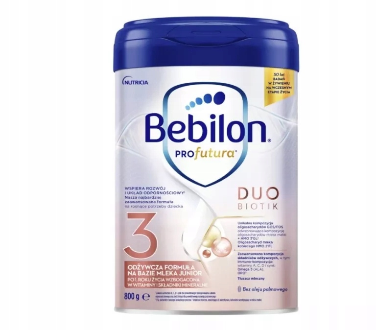 BEBILON PROFUTURA 3 DUOBIOTIK FORMUŁA NA BAZIE MLEKA PO 1. ROKU ŻYCIA 800G