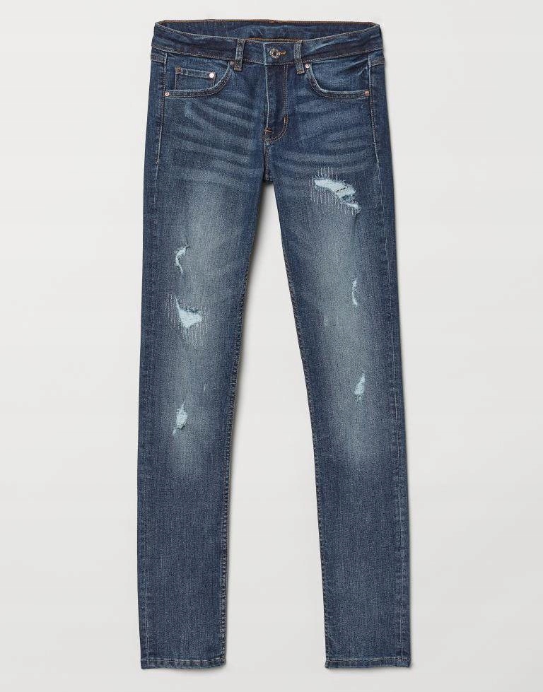 10F055 H&M__MJ9 SPODNIE SKINNY JEANS__M