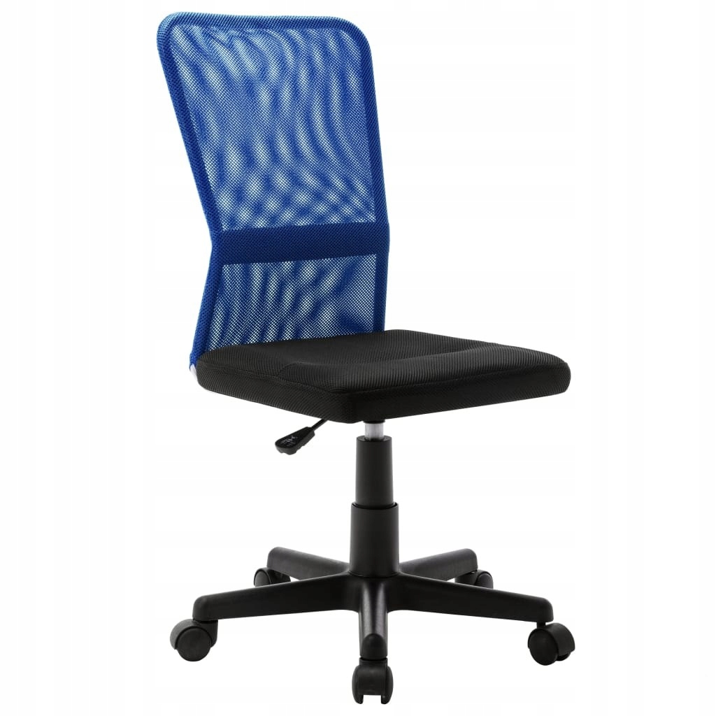 Krzesło biurowe, czarno-niebieskie, 44x52x100 cm,