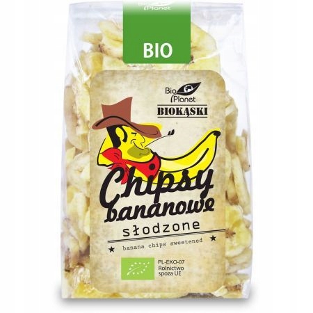 Chipsy bananowe słodzone 150g BIO EKOLOGICZNE