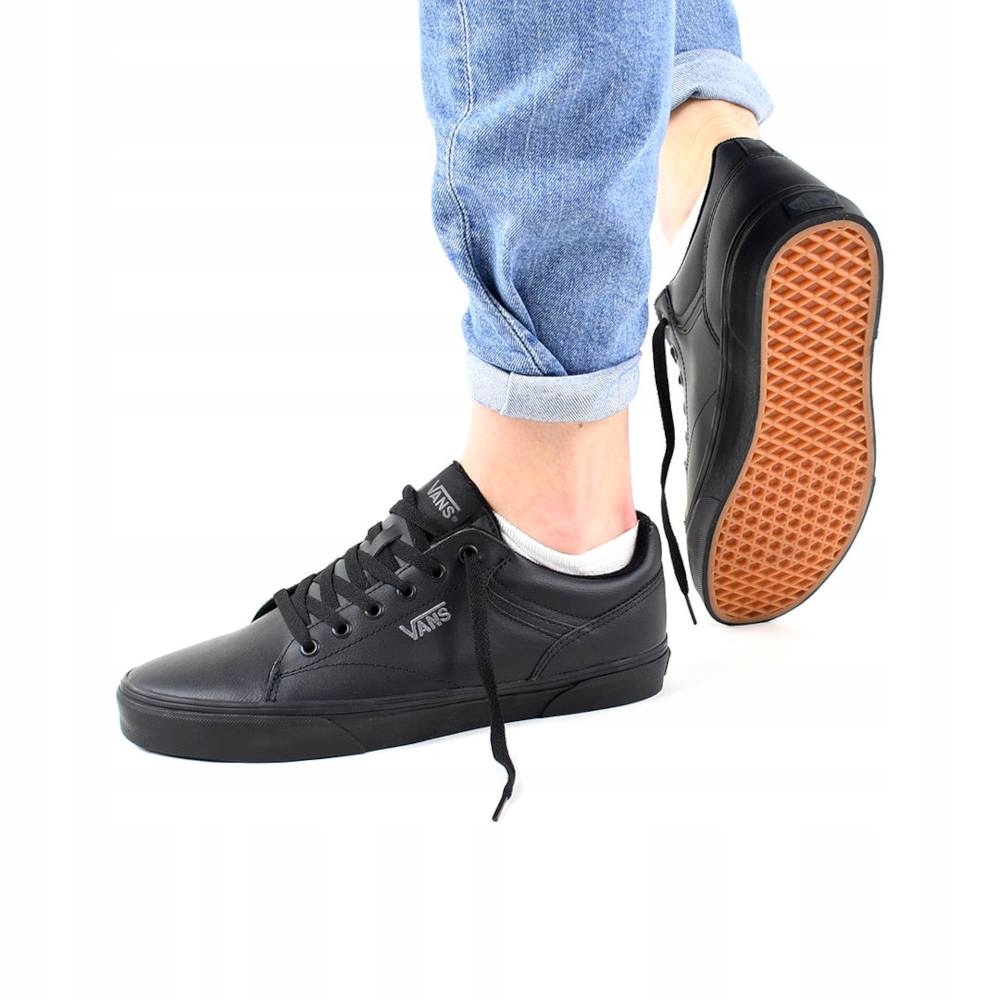 Buty męskie trampki czarne skórzane old skool Vans Seldan