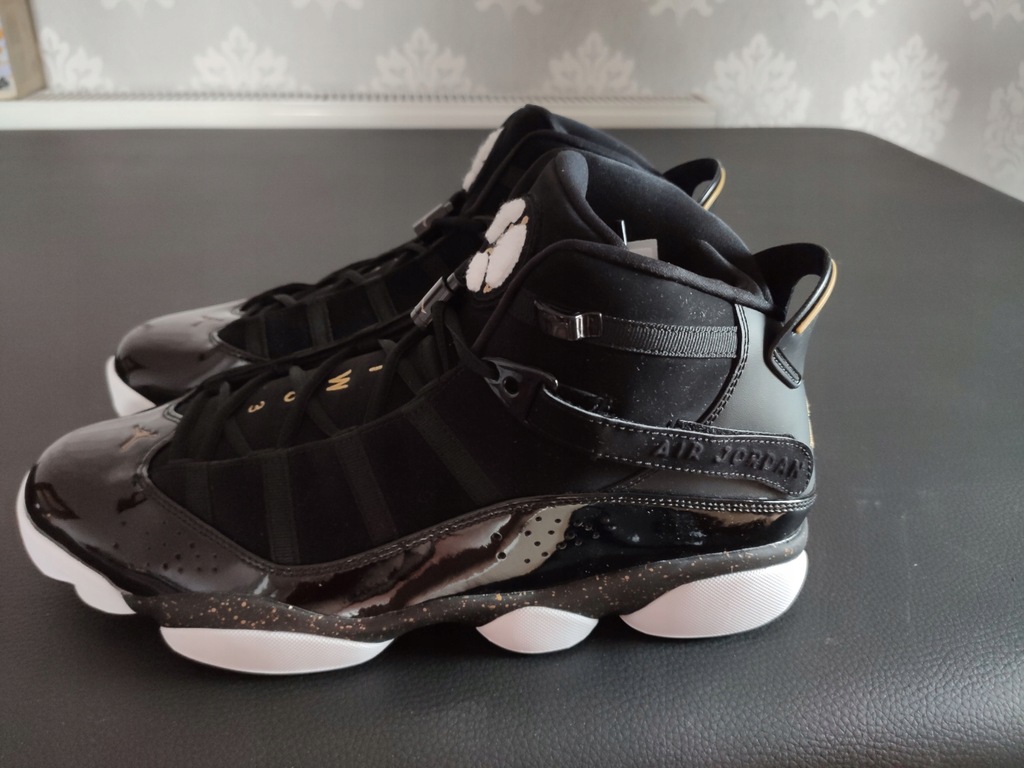 jordan 6 rings black and gold
