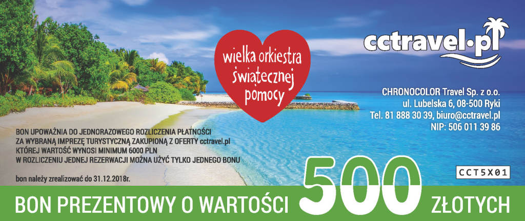 BON PREZENTOWY 500 zł cctravel.pl