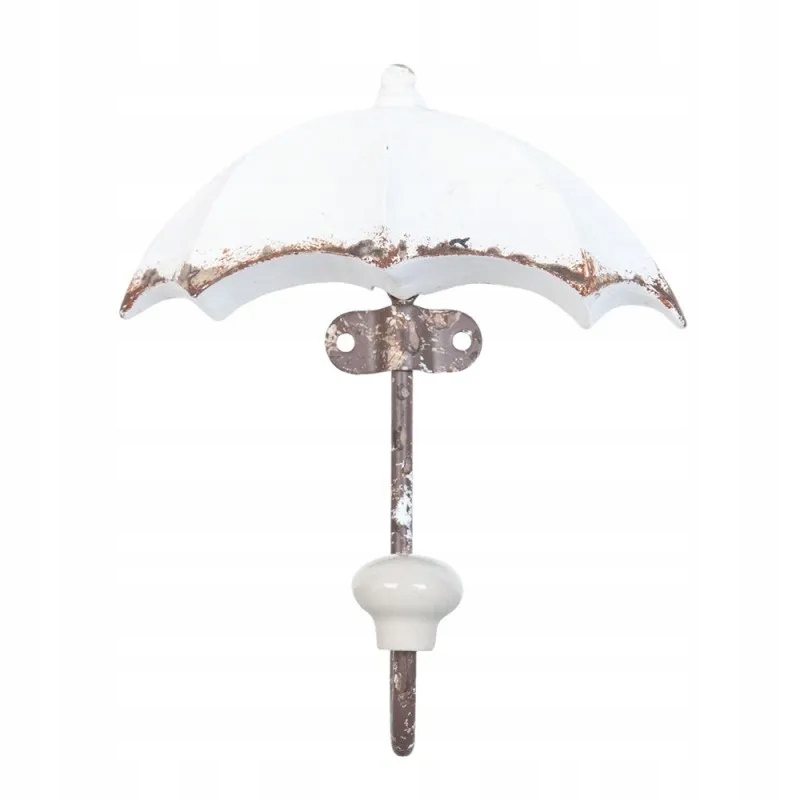 Haczyk parasol biały ceramika metal