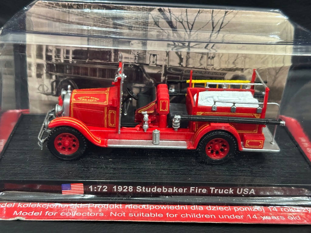 WOZY STRAŻACKIE Studebaker Fire Truck 1928 skala 1:72 AMERCOM Straż Pożarna