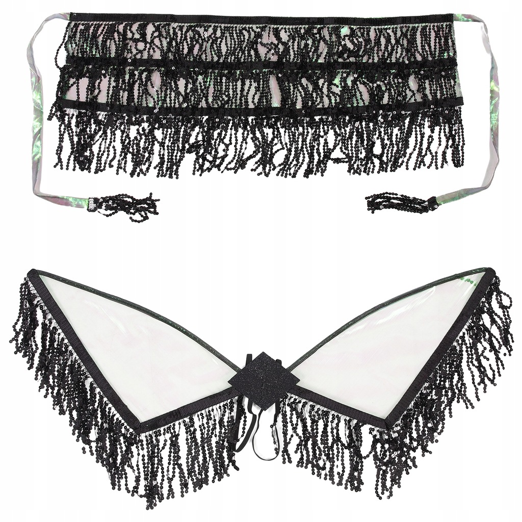 SPÓDNICA CEKINOWA Z FRĘDZLAMI I SKRZYDEŁKIEM KOBIET