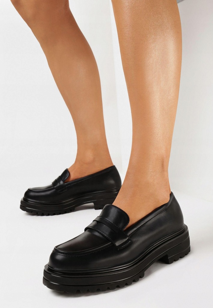 Born2Be Czarne Mokasyny damskie 37 Ekoskóra Casual
