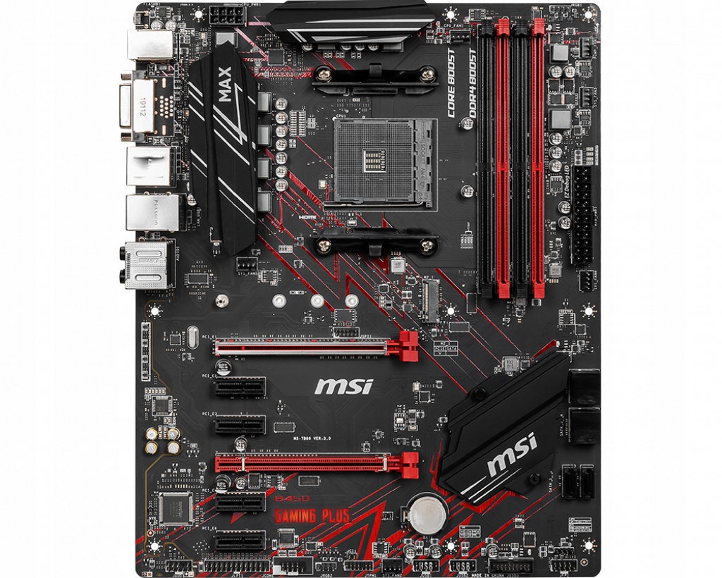 Купить ВЫХОД MSI B450 GAMING PLUS MAX AM4 Материнская плата Ryzen: отзывы, фото, характеристики в интерне-магазине Aredi.ru