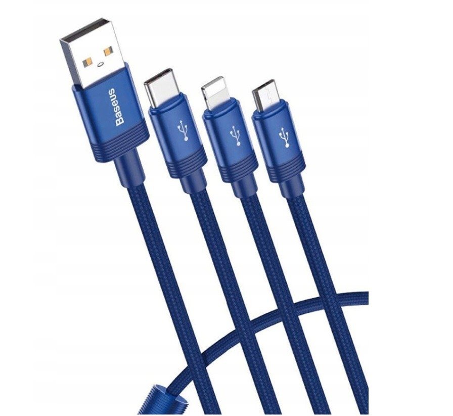 Kabel USB Baseus Data Faction 3w1 Typ C / Lightnin