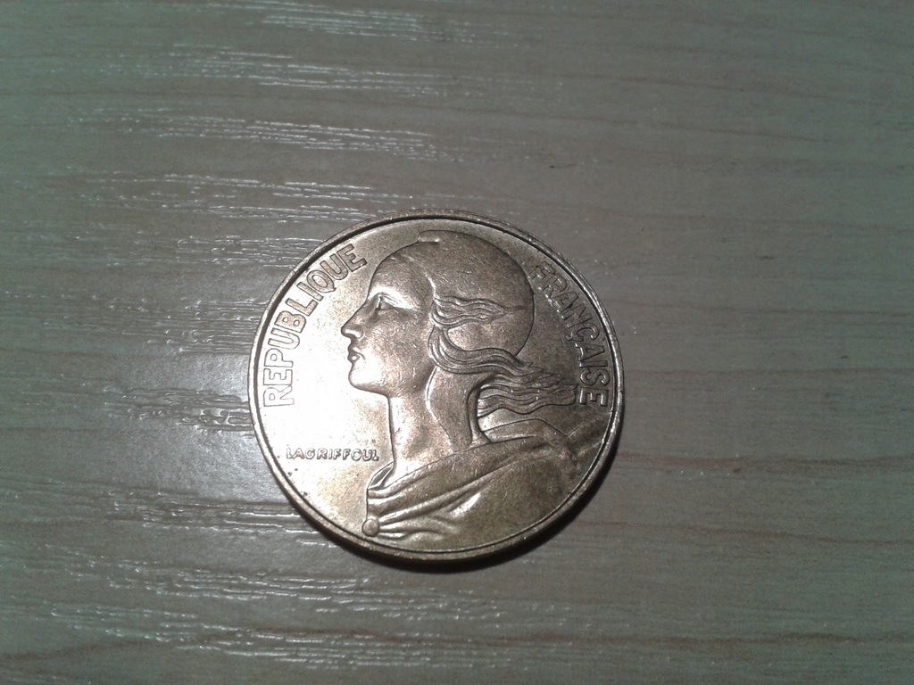 Moneta, Francja, Marianne, 20 Centimes, 1982 rok
