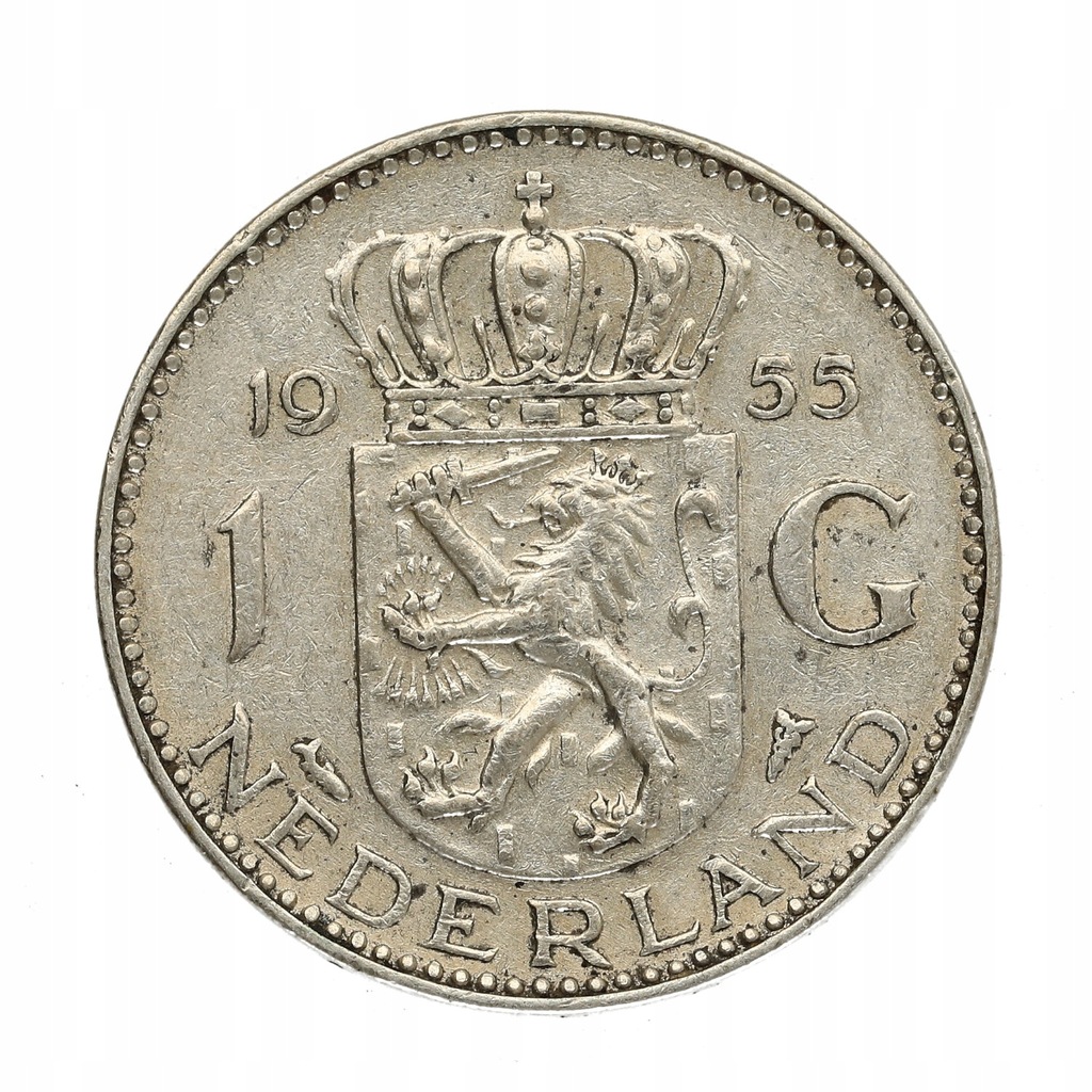 Holandia - 1 gulden Juliana 1955, Ag