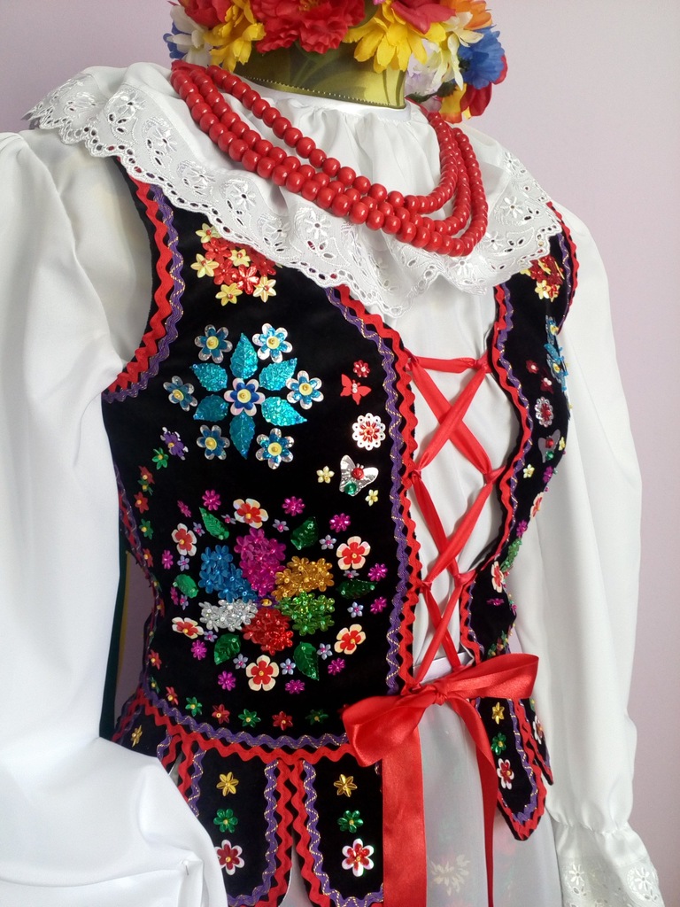 Strój Krakowski DAMSKI, NOWY 6cz., S, M. 7130260277