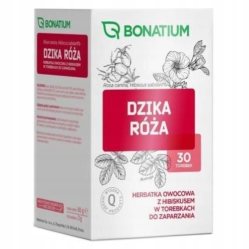 Bonatium Dzika róża, herbatka owocowa z hibiskusem, 30 saszetek