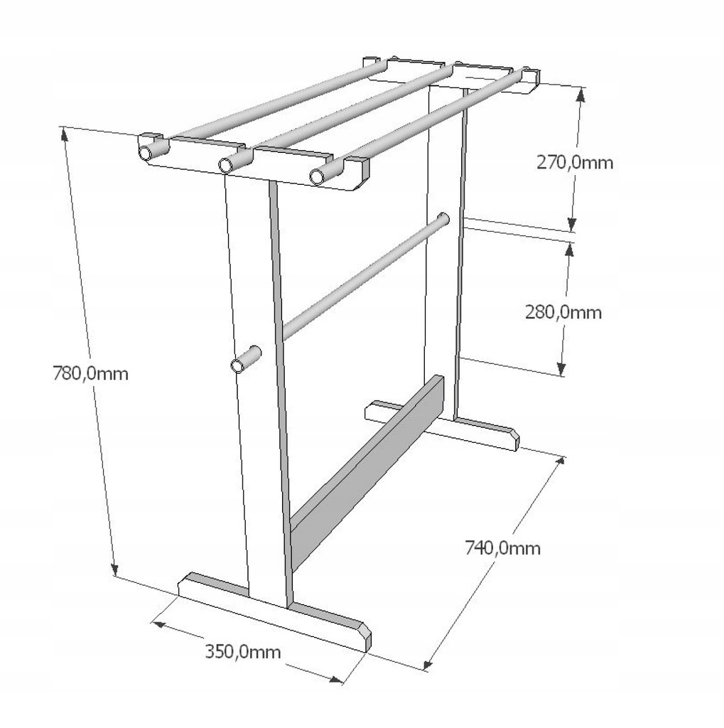 Stojak Na W dliny Drewniany 9125334780 Oficjalne Archiwum Allegro