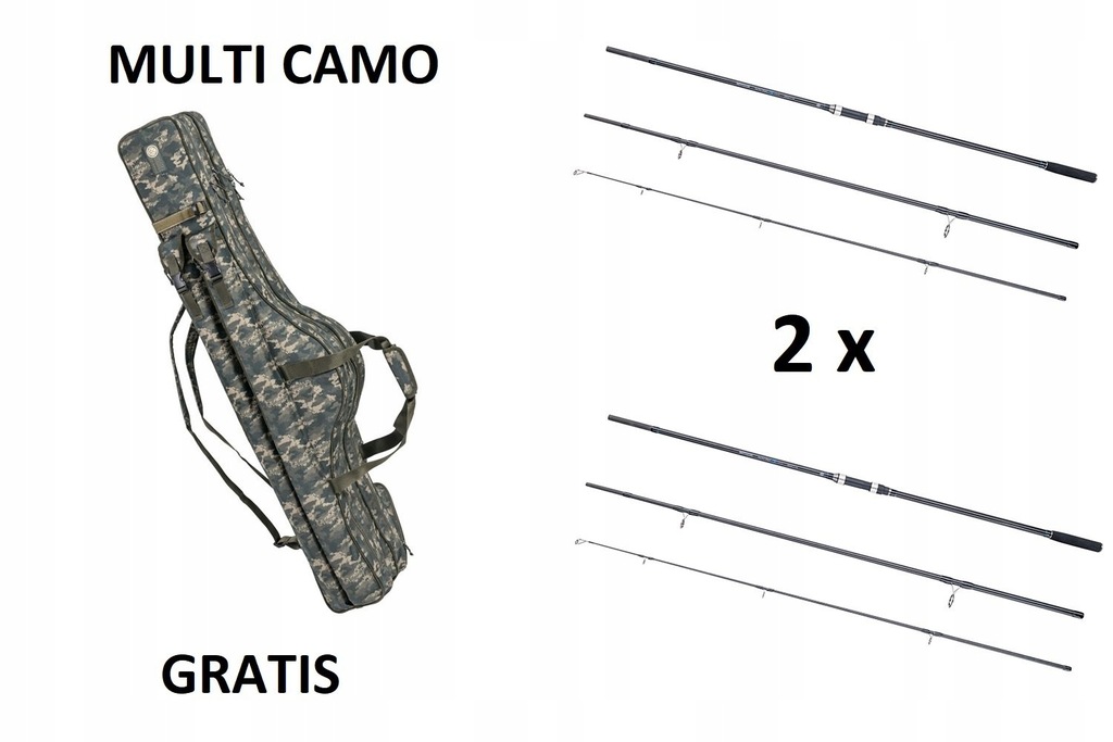 Mivardi - 2x Sentinel Carp 360M + Rod holdall Multi Camo 130