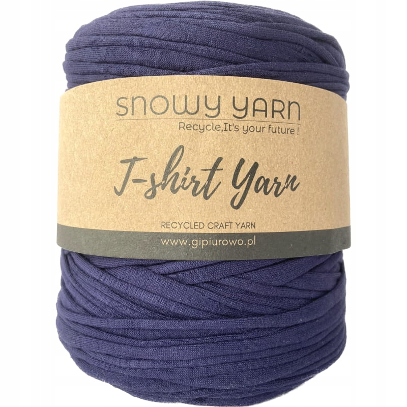 T-Shirt Yarn - przędza makaronowa, włóczka spaghetti - granat/fiolet - 120