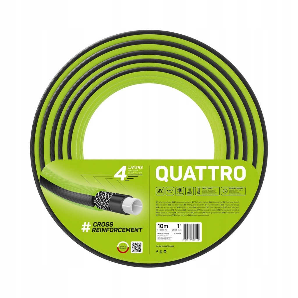 2 x WĄŻ OGRODOWY QUATTRO 1 10M 10-086 CELLFAST