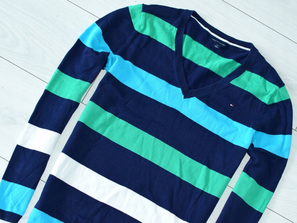 TOMMY HILFIGER _ V-NECK _ DAMSKI SWETER _ M