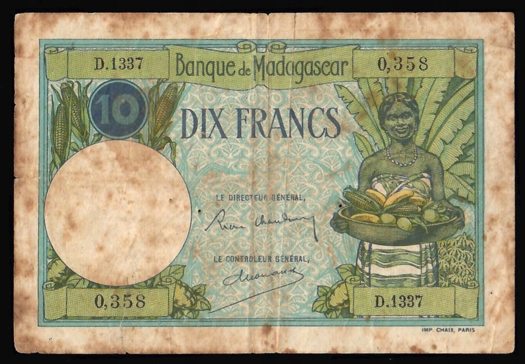 Madagaskar - 20 franków 1937-47 (G)