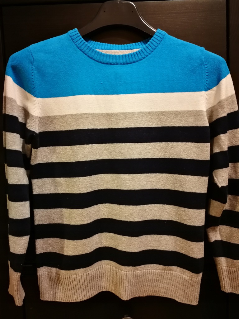 Sweterek kolorowe pasy C&A r.122