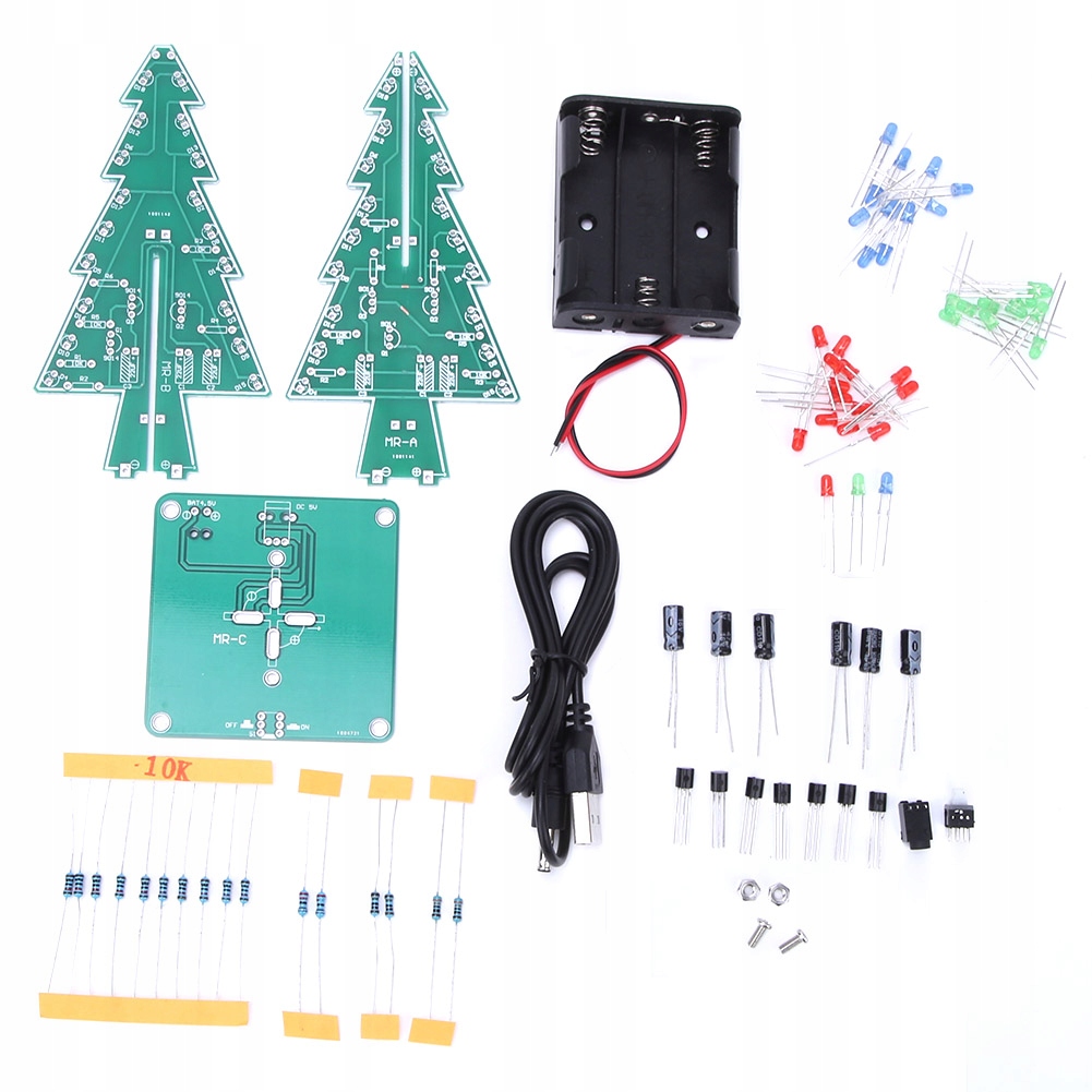 3D Christmas Tree DIY Electronic Circuit Kit LED