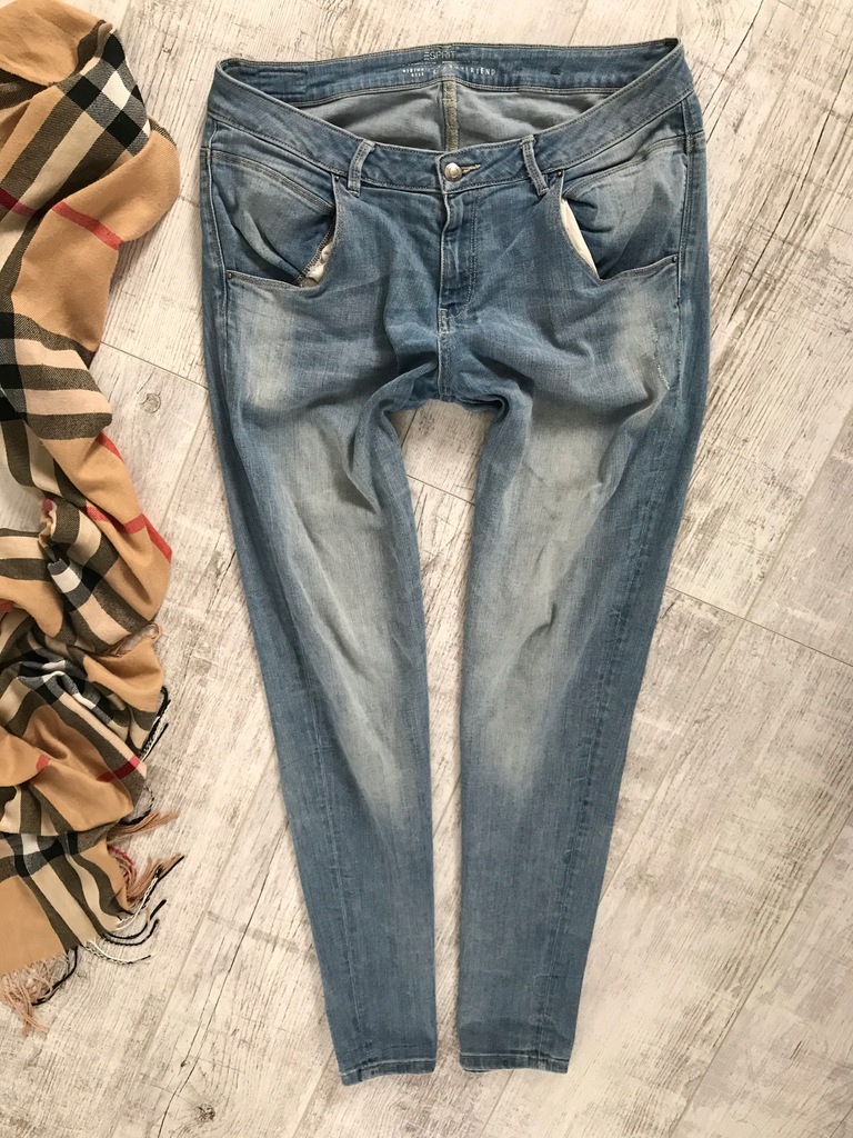 ESPRIT___spodnie BOYFREND jeans rurki___44