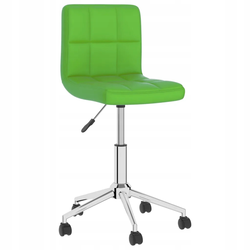 Obrotowe krzesło biurowe, zielone, obite sztuczną