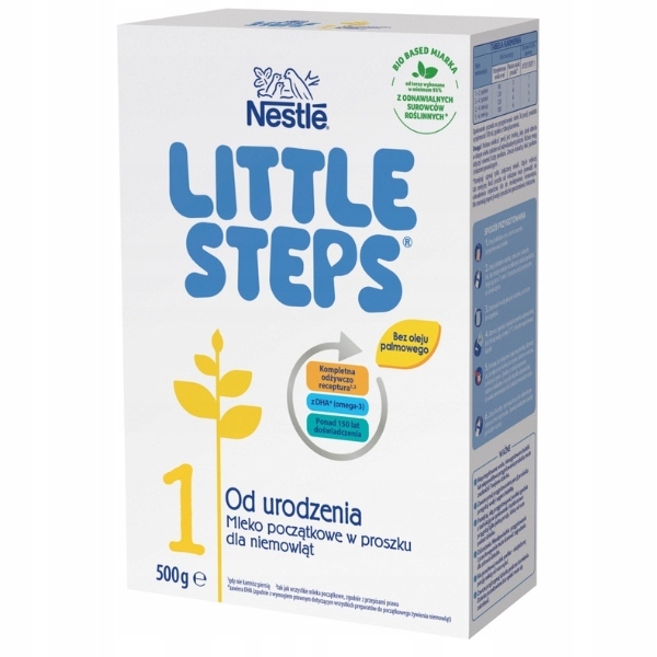 Nestlé LITTLE STEPS 1 Mleko początkowe w proszku dla niemowląt 500g