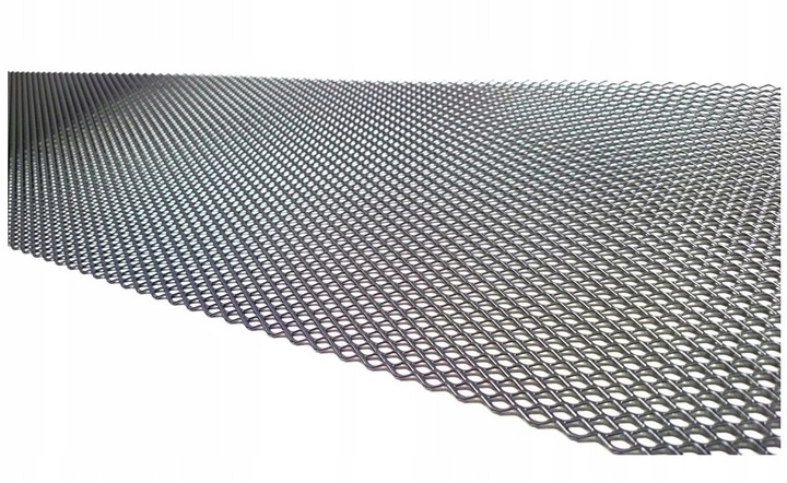 SIATKA Do wlotu powietrza ATRAPA GRILL 100 cm x 24 cm Srebrna Oczko 4,5X9mm