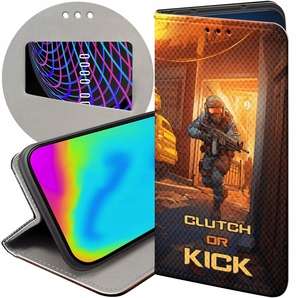 ETUI Z KLAPKĄ DO XIAOMI REDMI 8 WZORY CS GO COUNTER-STRIKE FUTERAŁ CASE
