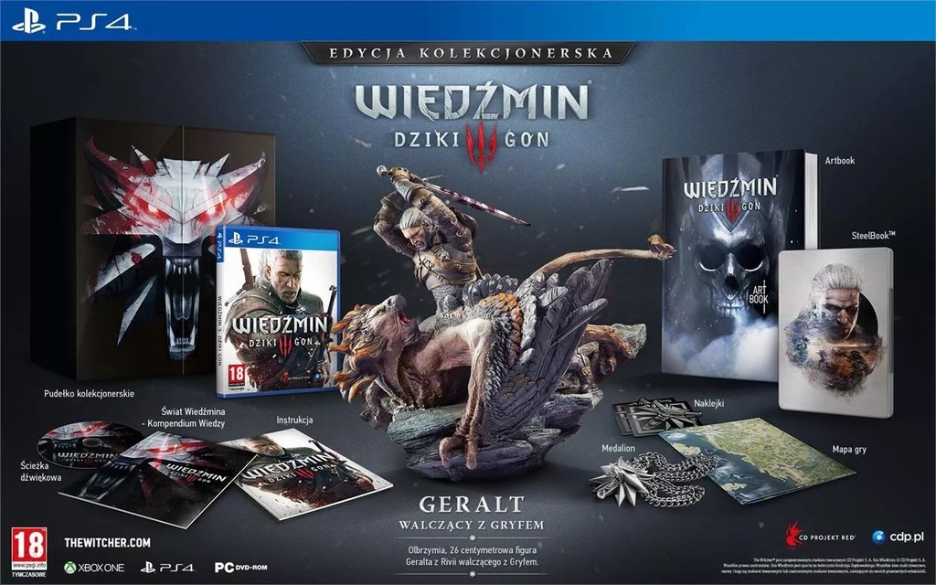 Wiedźmin 3 edycja kolekcjonerska PS4 nowa
