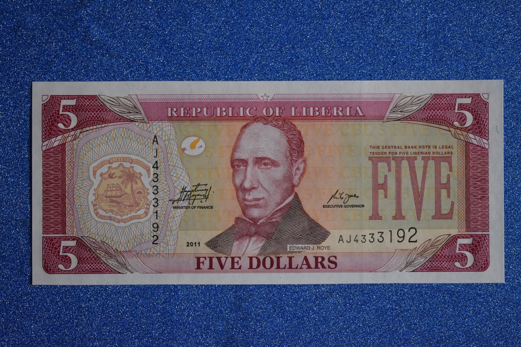5 DOLLARS, LIBERIA, 2011r, UNC