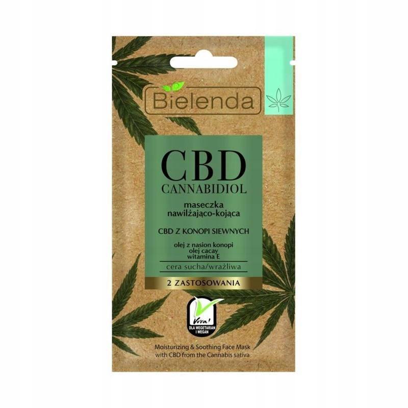 Bielenda cbd maseczka nawilżająco-kojąca 8g