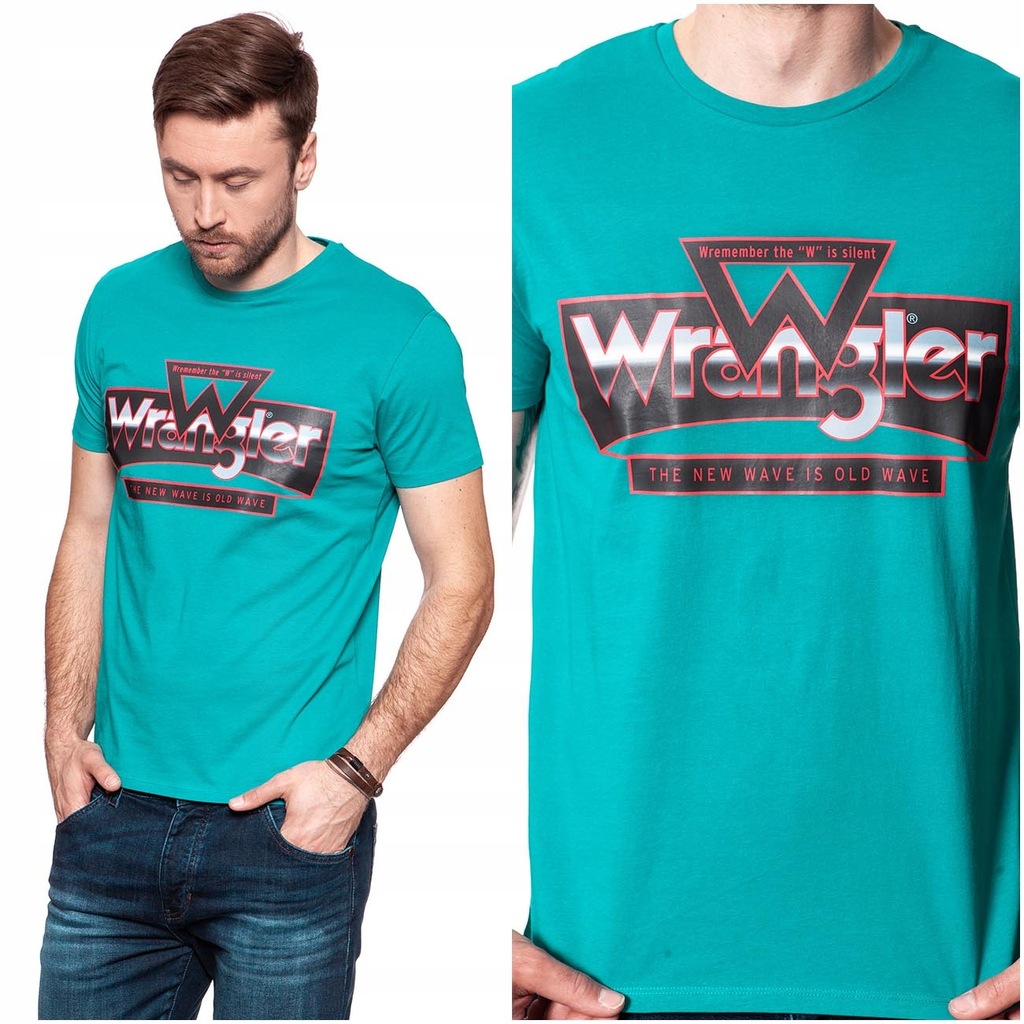 WRANGLER LOGO TEE MĘSKI T-SHIRT REGULAR PRINT S