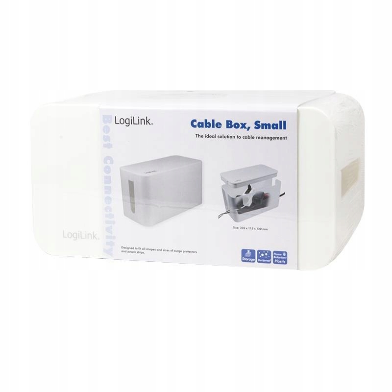 Organizer kabli LogiLink KAB0061 CableBox M, biały