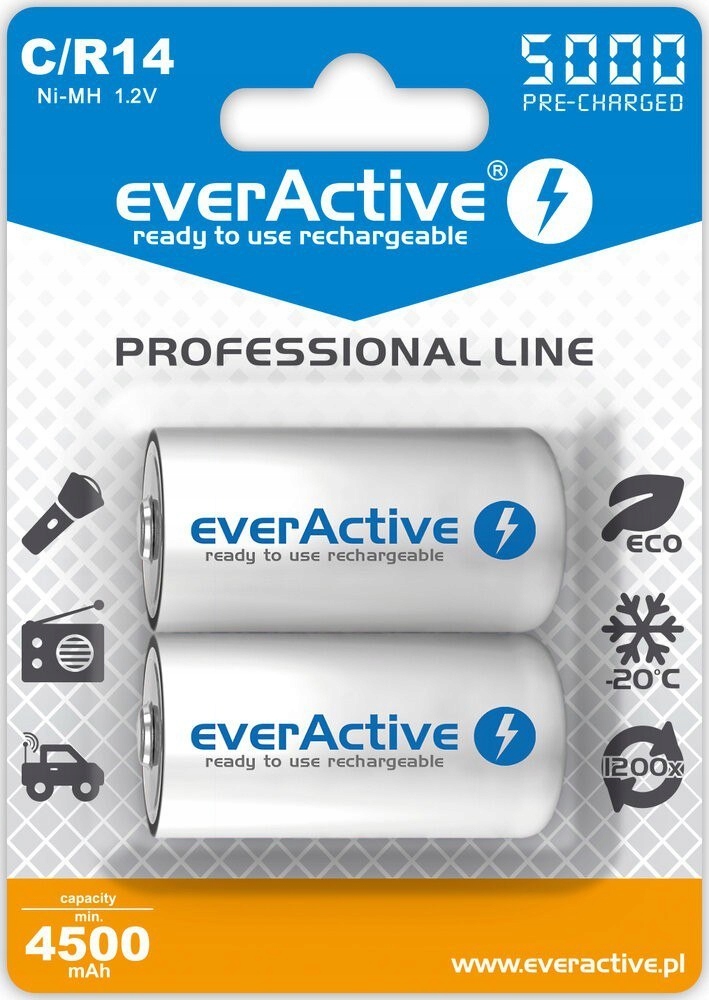 Baterie EVERACTIVE NiMH C 5000mAh Blister EVHRL14-