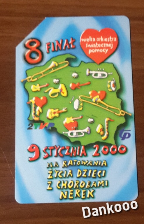 VIII Finał 9.01.2000 WOŚP Karta Telefoniczna