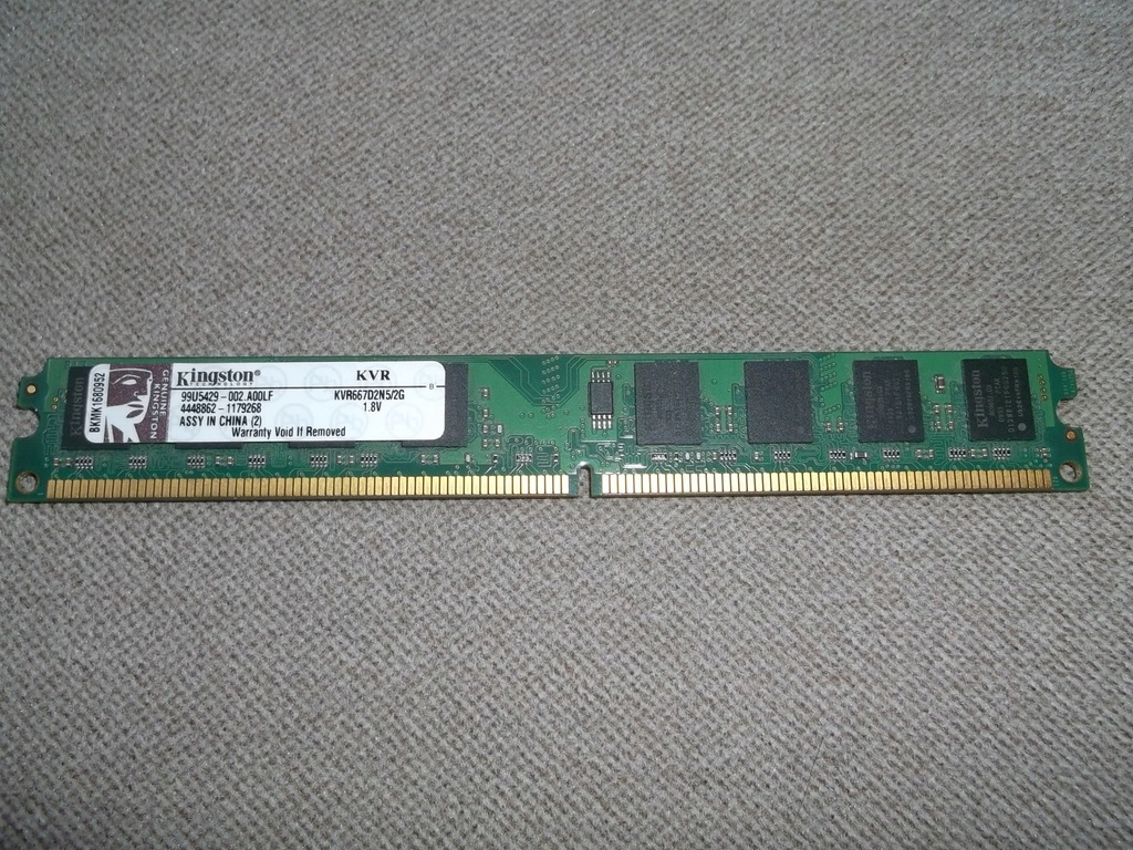 KINGSTON DDR2 2GB 667MHz - KVR667D2N5/2G