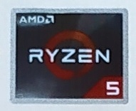 Naklejka AMD Ryzen 5 (2cm x 1,5cm) RED