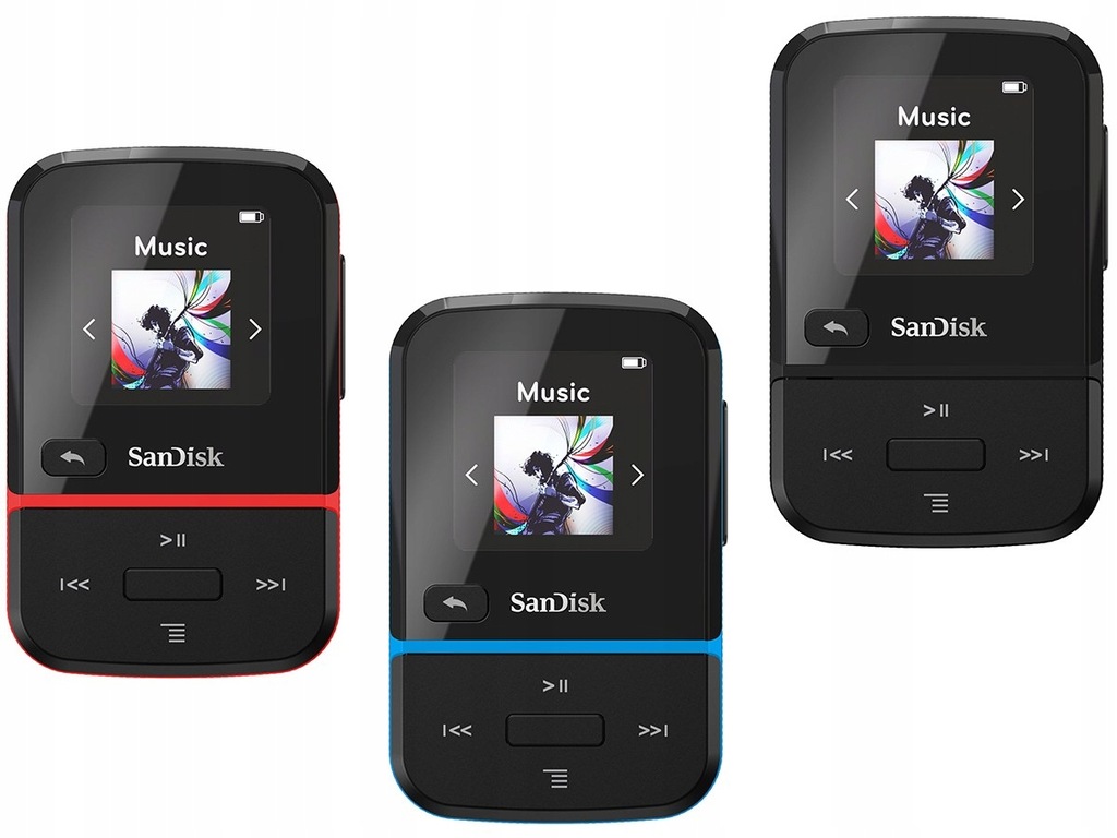 Купить MP3-плеер SanDisk Clip Sport Go, 32 ГБ, 3 цвета: отзывы, фото, характеристики в интерне-магазине Aredi.ru