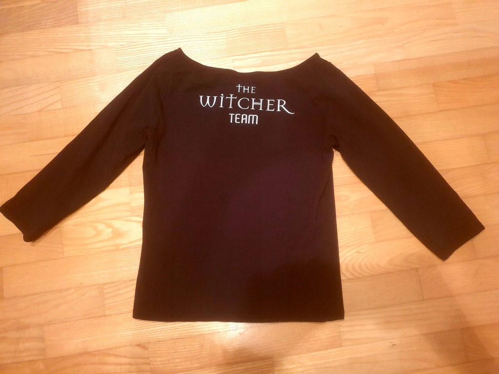 Unikatowa, oryginalna koszulka gry Wiedźmin, The Witcher Team, damska M